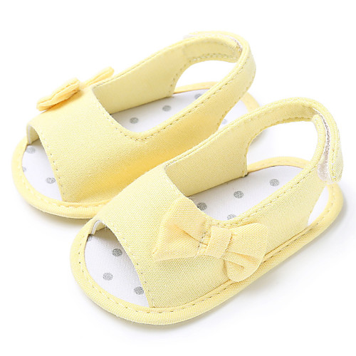 

Девочки Обувь для малышей Полотно Сандалии Младенцы (0-9m) / Малыш (9м-4ys) Серый / Желтый / Розовый Лето