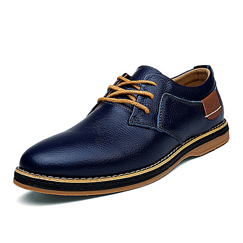 

Men's Comfort Shoes Cowhide Fall & Winter Oxfords Black / Blue