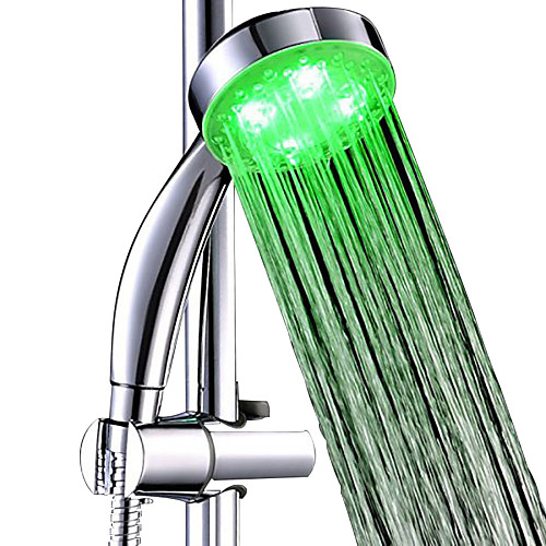 

3 Colors LED Showerhead handheld Bath Sprinkler Water Glow LED Top Shower Head Temperature Sensor Shower head