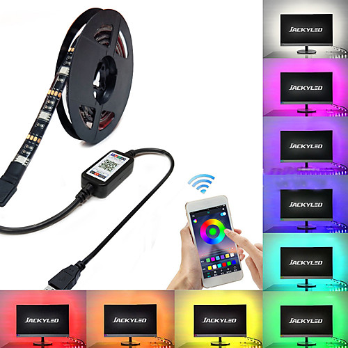 

BRELONG RGB Smart Bluetooth APP Music Induction Waterproof Light Strip 1 pc