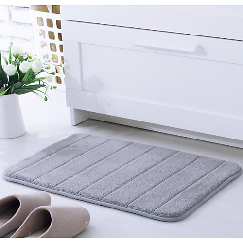 

1pc Modern Bath Mats Coral Velve Stripes Non-Slip