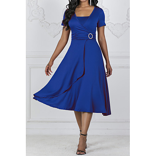 

2019 New Arrival Dresses Women's Basic Sheath Dress Elbise Vestidos Robe Femme - Solid Colored Black Wine Royal Blue XXXL XXXXL XXXXXL