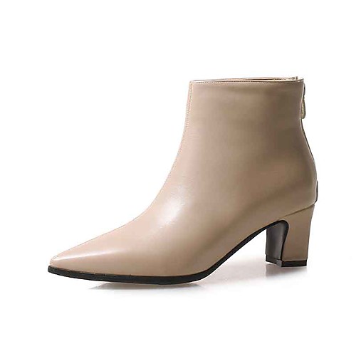 

Women's Boots Chunky Heel PU(Polyurethane) Booties / Ankle Boots Fall Black / Beige / Green