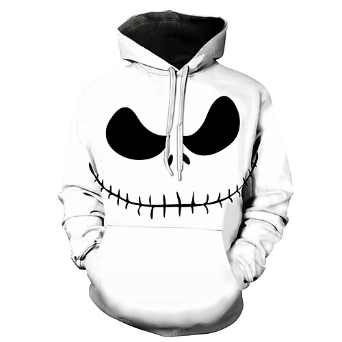 

Men's Casual / Halloween Hoodie - 3D White US40 / UK40 / EU48