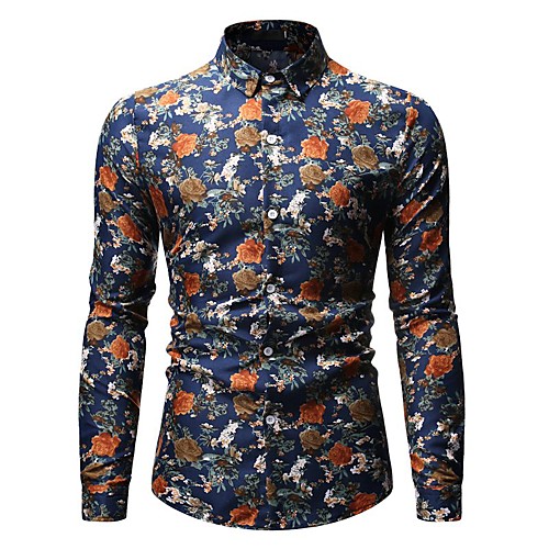 

Men's Daily Work Basic Shirt - Floral Black