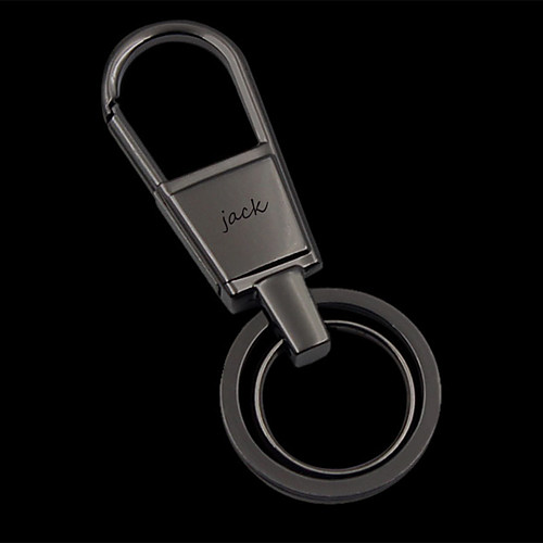

Personalized Customized Keychain Classic Gift Daily 1pcs Black Silver