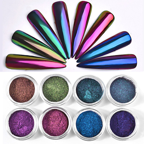 

1 Box 0.3g Chameleon Mirror Nail Glitters Powder DIY Nail Chrome Pigment Dust Manicure Nail Art Decoration Tools