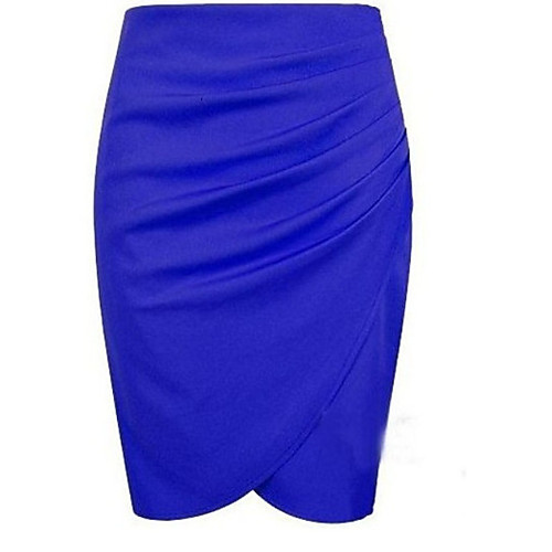 

Women's WorkWear Bodycon Skirts - Solid Colored Ruched / Knitting / Patchwork Black Orange Beige L XL XXL / Slim