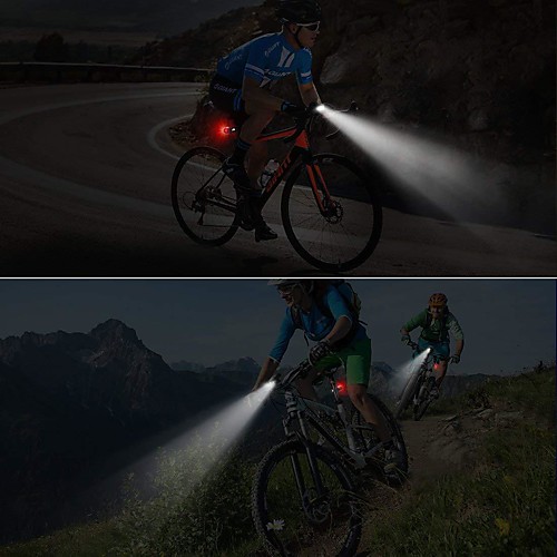фото Светодиодная лампа велосипедные фары набор аккумуляторных ламп для велосипеда задняя подсветка на велосипед огни безопасности горные велосипеды велоспорт велоспорт / интеллектуальная индукция lightinthebox