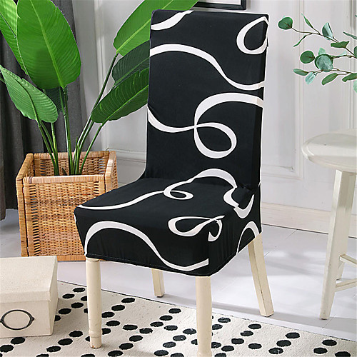 

чехлы на стулья чехлы стильный полиэстер окрашенная пряжа / черно-белые узоры
