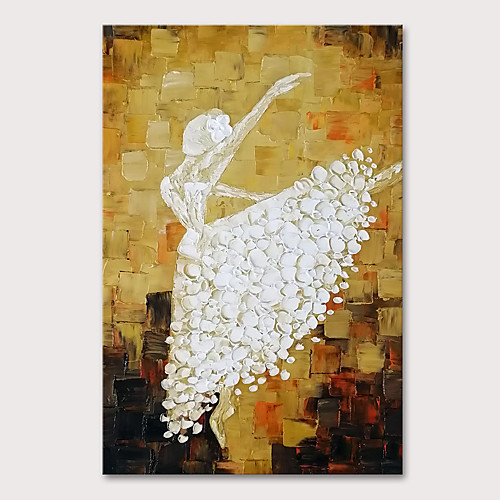 

Oil Painting Hand Painted - Abstract People Modern Stretched Canvas