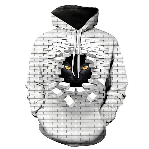 

Men's Casual Hoodie - 3D White US40 / UK40 / EU48