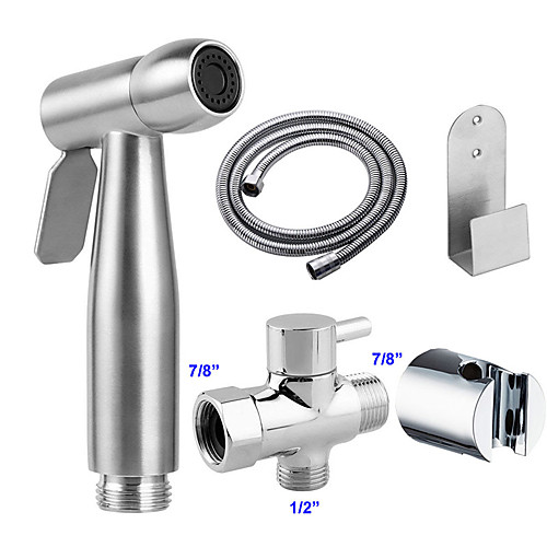 

G7/8 Stainless Steel Toilet Handheld Shattaf Set Bidet Sprayer Shower Head Balcony Cleaning Accessories Shower Faucet Muslim Shower Head