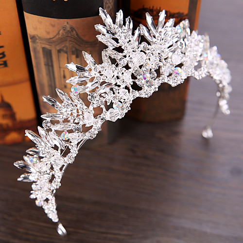 

Women's Hair Jewelry For Wedding Engagement Party Wedding Geometrical Crystal Alloy Silver Black 1pc