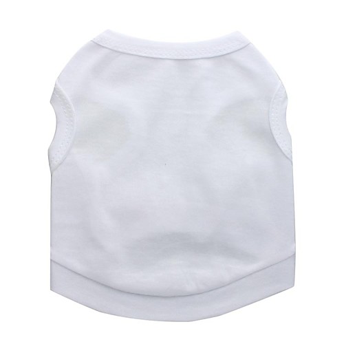 

Dogs Vest Dog Clothes White Costume Dalmatian Corgi Beagle Cotton Solid Colored Casual / Daily Simple Style XS S M L