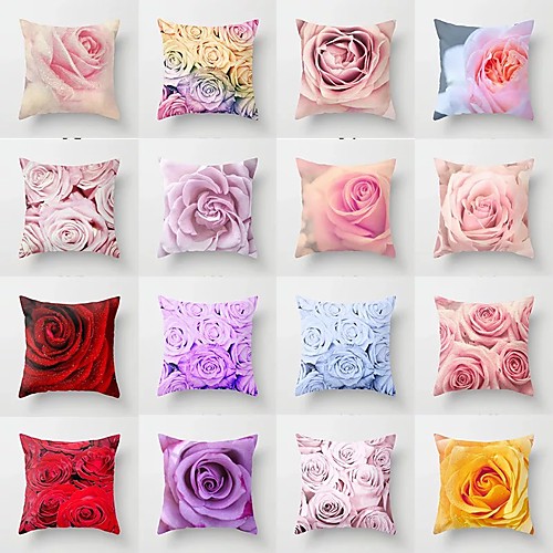 

наволочка с цветочным принтом цветочная наволочка дивана декоративная подушка для домашнего декора 45x45см