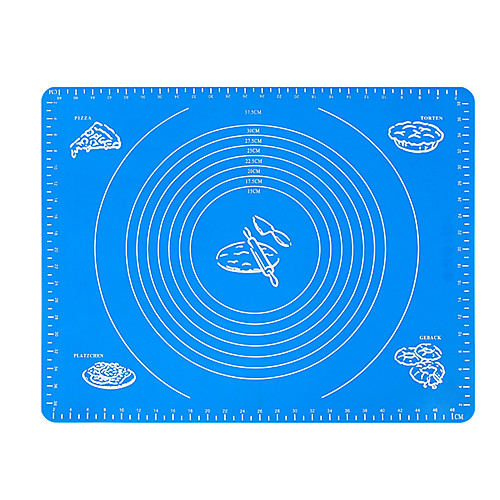 

Lingstar Extra Large Silicone Baking Mat for Pastry Rolling with Measurements Non Stick,Non Slip Blue