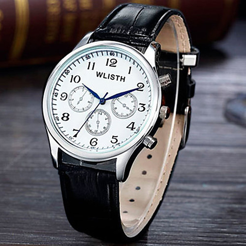 

Men's Dress Watch Quartz Leather Black / Brown Water Resistant / Waterproof New Design Casual Watch Analog Casual - Black / Brown Black / White White / Brown