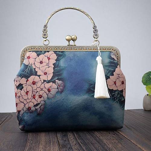 

Women's Embroidery Polyester Evening Bag Embroidery Blue