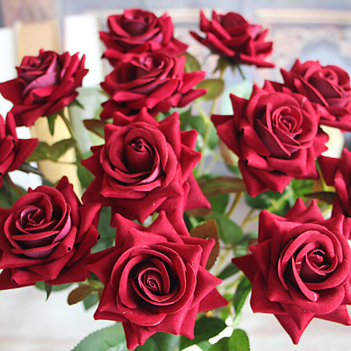 

Plant decoration mini flannelette pointed rose