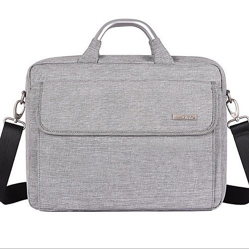 

Canvas Zipper Laptop Bag Solid Color Daily Gray / Dark Grey