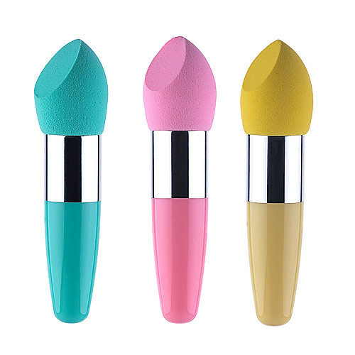 

3 pcs Kits Easy to Carry Ellipse Fiber Makeup Sponges Normal washable Cosmetic Puff For Universal Daily General use Portable Middle Brush Daily Daily Makeup Party Makeup Beauty Tools Blende