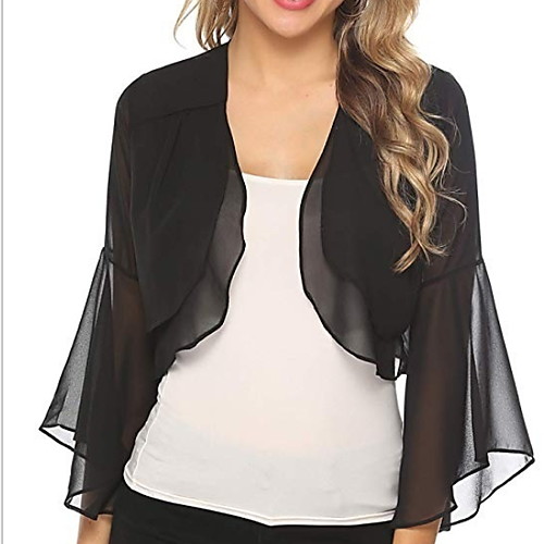 

Women's Daily Wear Loose Shirt - Solid Colored Shirt Collar Black