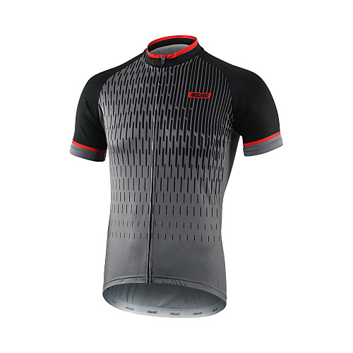 

Arsuxeo Men's Short Sleeve Cycling Jersey Blue Dark Gray Stripes Bike Jersey Top Mountain Bike MTB Road Bike Cycling Breathable Moisture Wicking Quick Dry Sports 100% Polyester Clothing Apparel