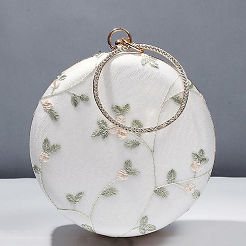 

Women's Embroidery / Chain Polyester Evening Bag Embroidery White