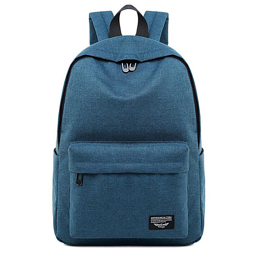 

Large Capacity Oxford Cloth Zipper Commuter Backpack Solid Color Daily Sky Blue / Black / Dark Blue