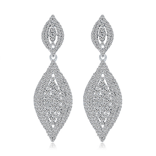 

Women's White Crystal Drop Earrings Earrings Geometrical Drop Statement Stylish Artistic Basic Romantic Earrings Jewelry White For Christmas Wedding Party Daily Club 1 Pair