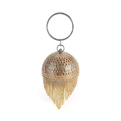 

Women's Crystals / Tassel Polyester / Alloy Evening Bag Gold / Silver / Black