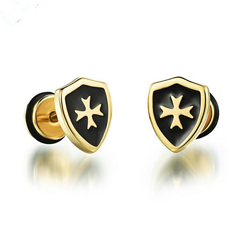 

Men's Women's Earrings Classic Shield Stylish Earrings Jewelry Gold / Silver For Gift Daily 1 Pair