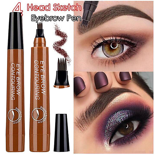 

Four Heads Liquid Eyebrow Pencil Black Brown Waterproof Lasting Color Fade Eyebrow Makeup Cosmetics