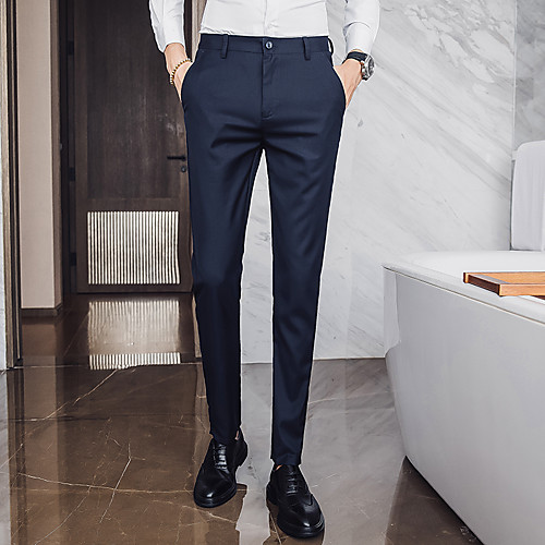 

Men's Basic Suits Pants - Solid Colored Black Navy Blue Gray US36 / UK36 / EU44 US38 / UK38 / EU46 US40 / UK40 / EU48