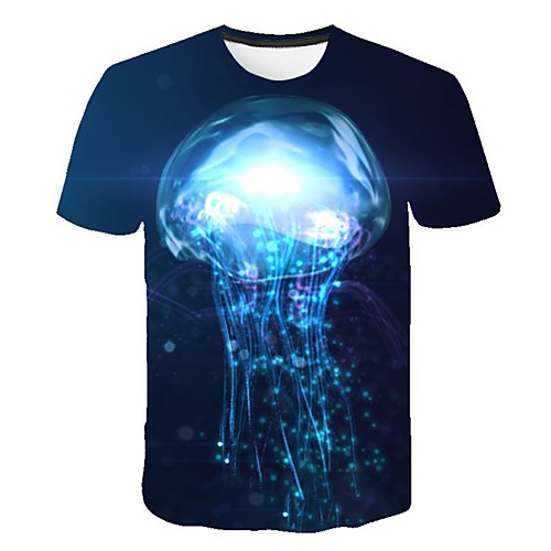 

Men's Daily T-shirt - 3D Print Navy Blue