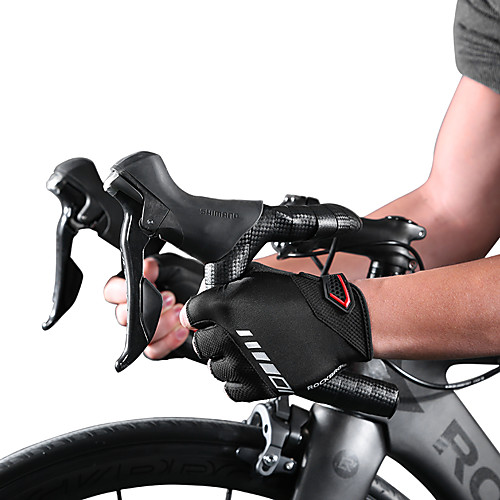 фото Rockbros перчатки для велосипедистов перчатки для горного велосипеда горные велосипеды шоссейные велосипеды отражение регулируется дышащий на подкладке без пальцев полупальцами спортивные перчатки Lightinthebox