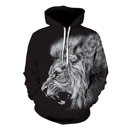 

Men's Casual / Street chic Hoodie - 3D Black US36 / UK36 / EU44