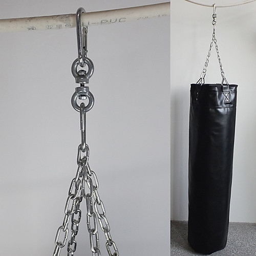 

Punching Bag For Boxing Gym Workout Sanda Filled Strength Training Artificial Leather Adults - Black