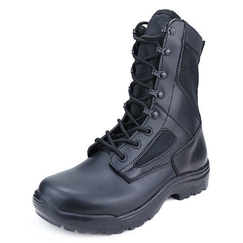 

Men's Hiking Shoes Hiking Boots Lightweight Windproof Breathable Anti-Slip High-Top Hiking Active Training Travel Autumn / Fall Spring Black