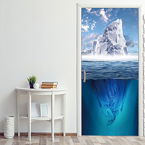 

Sea Glacier Door Stickers Decorative Waterproof Door Decal Decor