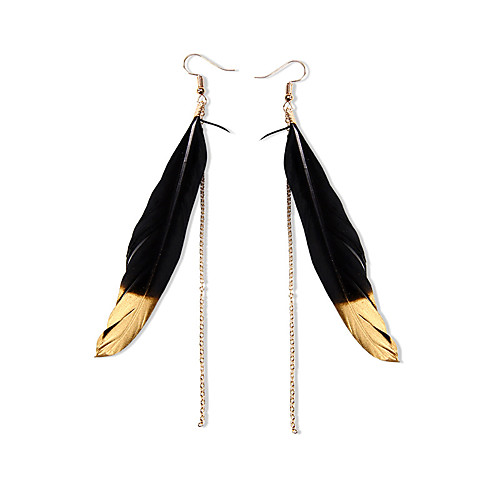 

Women's Earrings Classic Feather Feather Earrings Jewelry White / Black For Christmas Party Anniversary Carnival Festival 1 Pair