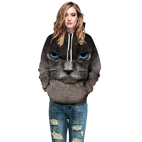 

Women's Casual / Active Slim Hoodie - 3D Blue S