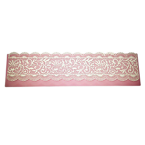 

Large Long Flower Pattern Lace Silicone Mold for Fondant Cakes Decor