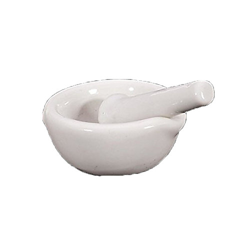 

6ml Porcelain Mortar and Pestle Mixing Grinding Bowl Set - White by Unknown