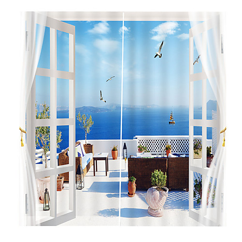

3d цифровая печать природа вдохновила уединение две панели полиэфирные шторы для спальни гостиной водонепроницаемые пылезащитные декоративные высококачественные шторы