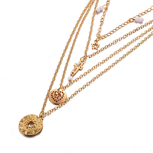 

Women's Necklace Friends European Romantic Casual / Sporty Sweet Chrome Gold 50 cm Necklace Jewelry 1pc For Street Festival