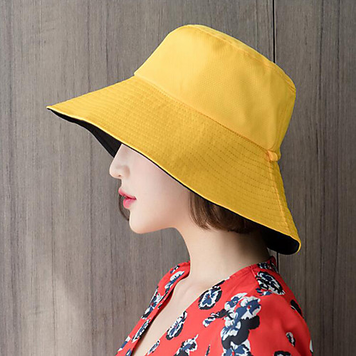 

Иу pby_0afd простой дикий двухсторонний шляпа рыбака солнцезащитный козырек черно-желтый