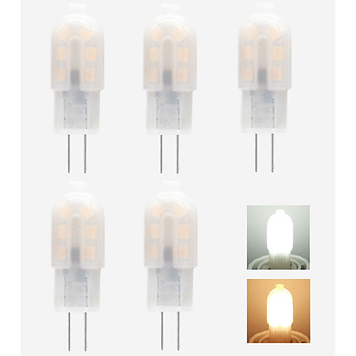 

5 шт. 1 W Двухштырьковые LED лампы 90 lm G4 T 5 Светодиодные бусины SMD 2835 Новый дизайн Тёплый белый Белый 220-240 V 12 V