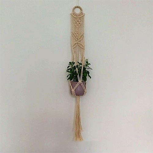 

Handmade Weave Rope Plants Hanger Indoor Outdoor Hanging Planter Flowerpot Holder